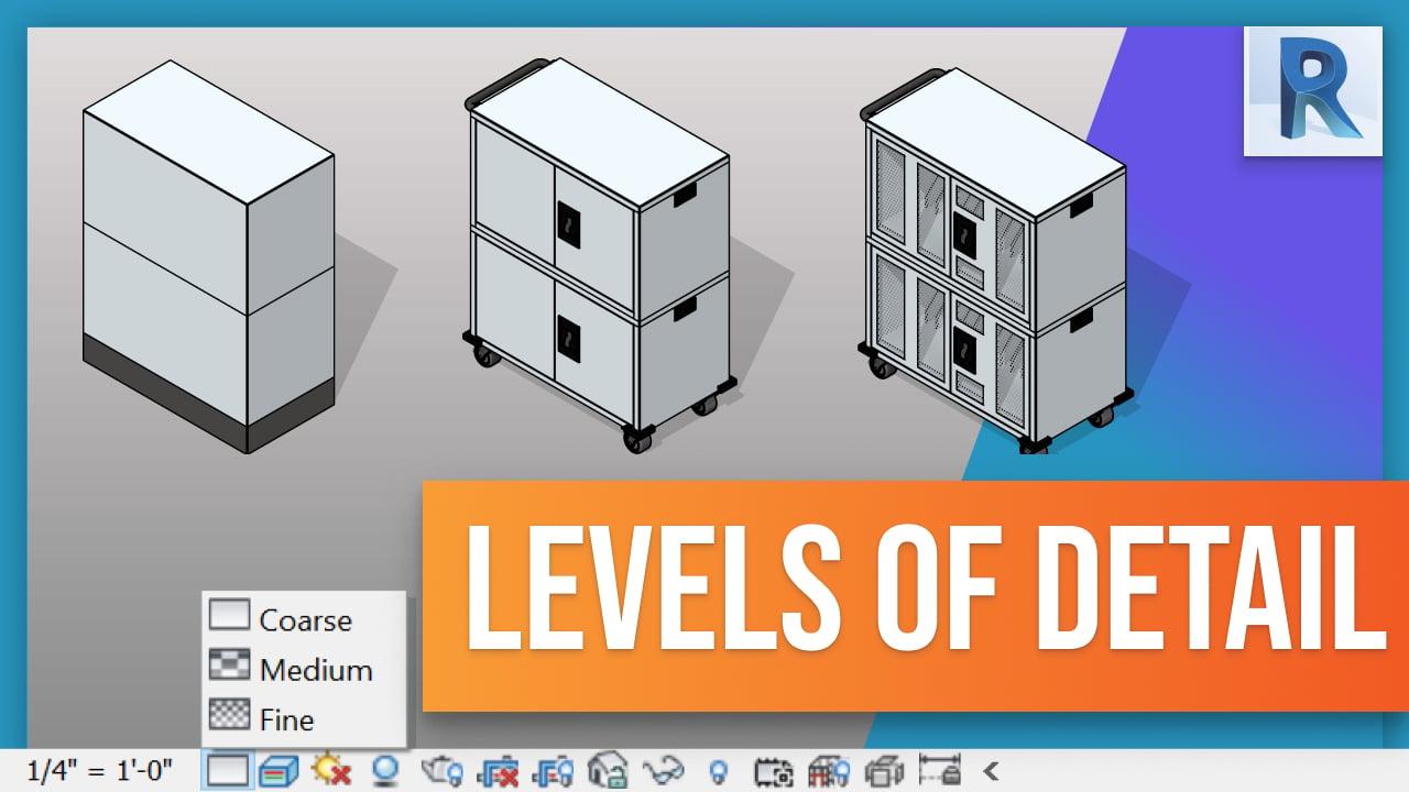 image displayed of a youtube thumbnail showing the levels of detail in revit