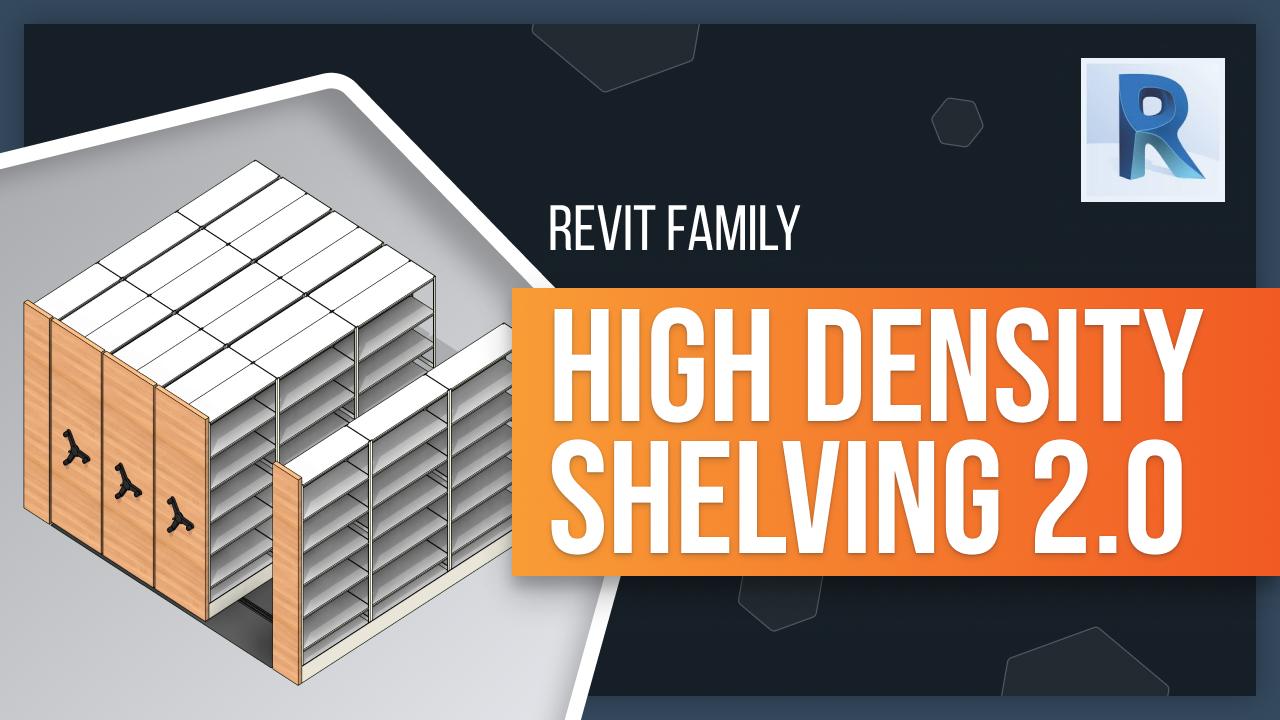 image displayed of 3D Revit family High Density Mobile Shelving