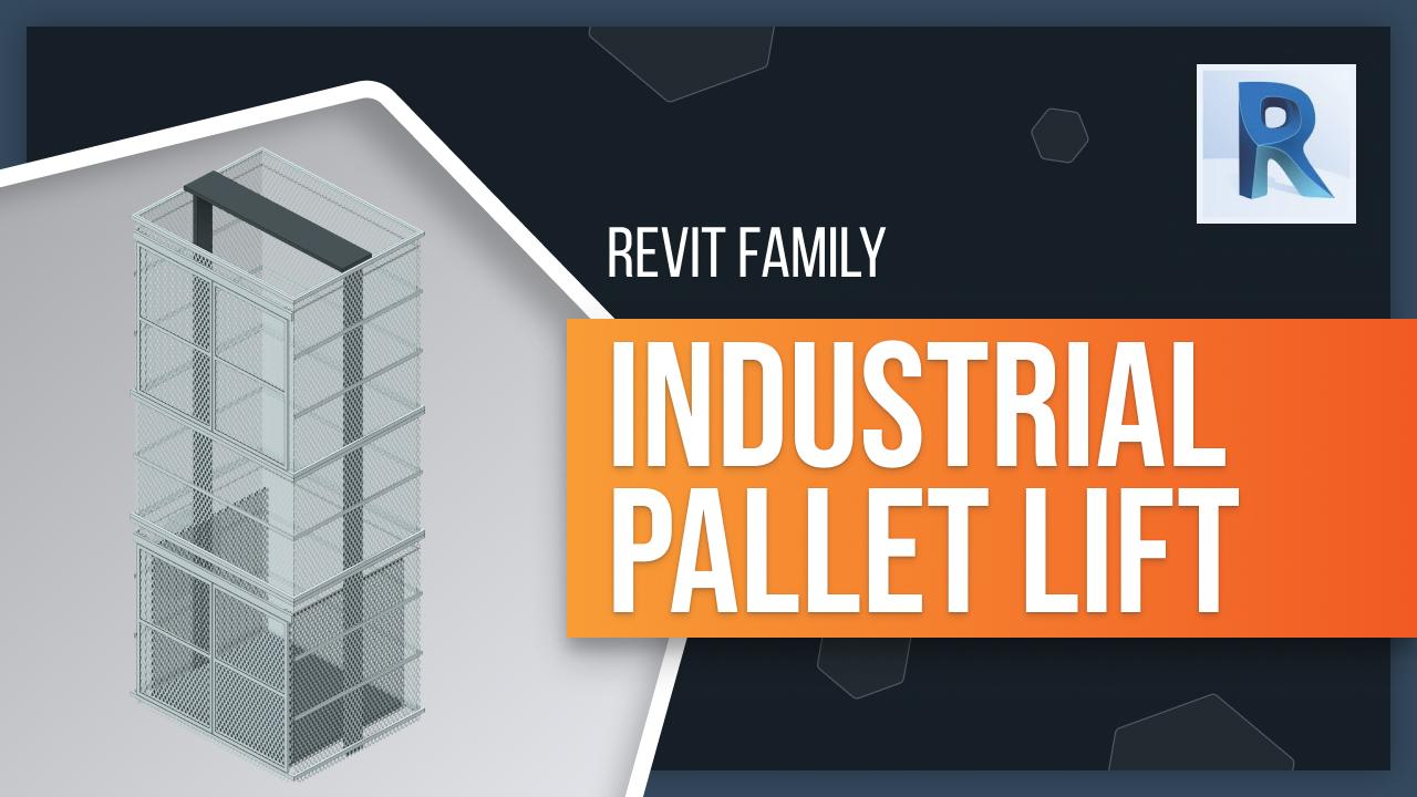 image displayed of a pallet rack lift revit family